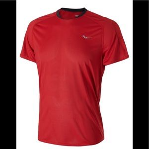 Saucony Mens Revolution Short Sleeve Shirt Cherry